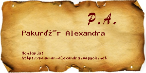 Pakurár Alexandra névjegykártya